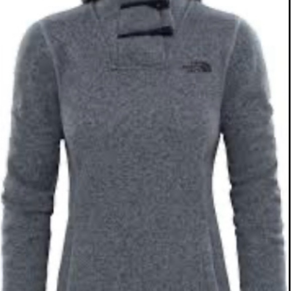 The North Face Women’s Crescent Hoodie Heather Gray Fleece Pullover Size M - Picture 15 of 16
